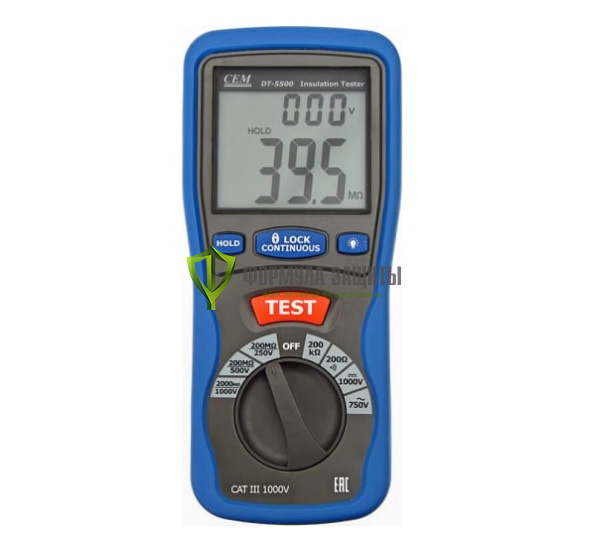 Цифровой тестер изоляции СЕМ DT-5500 от интернет-магазина Формула Защиты