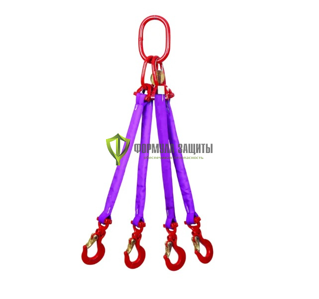 Строп текстильный с 4-мя карабинами 3т, 3м от интернет-магазина Формула Защиты