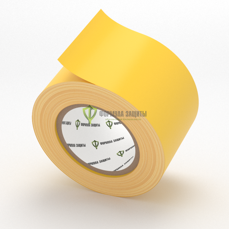 Разметочная лента ПВХ повышенной прочности 75х33 (жёлтая) от интернет-магазина Формула Защиты