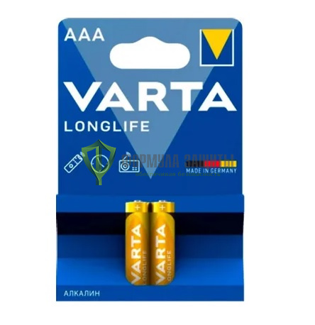 AAA Батарейка VARTA Longlife Alkaline LR03 от интернет-магазина Формула Защиты
