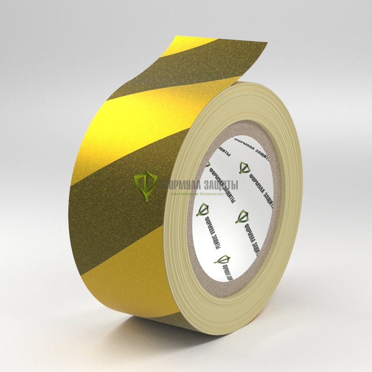 Светоотражающая самоклеящаяся лента 50х45,7 (желто-черная) от интернет-магазина Формула Защиты