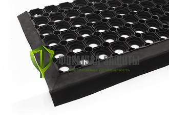 Резиновая проступь "Ячеистая" 750х250х30 (чёрная) от интернет-магазина Формула Защиты