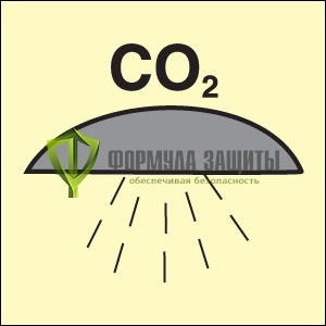 Символ ИМО «Помещение или группа помещений, защищенных системой пожаротушения двуокиси углерода» от интернет-магазина Формула Защиты