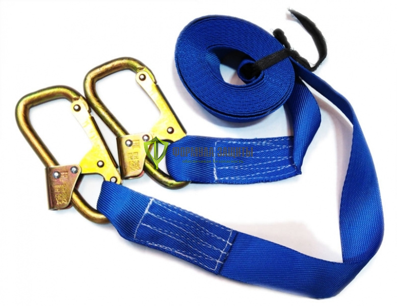 Строп-лента 5 м с 2-мя карабинами от интернет-магазина Формула Защиты