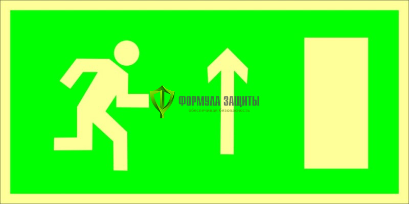 Знак ФЭС E11 «Направление к эвакуационному выходу прямо» (металл) от интернет-магазина Формула Защиты