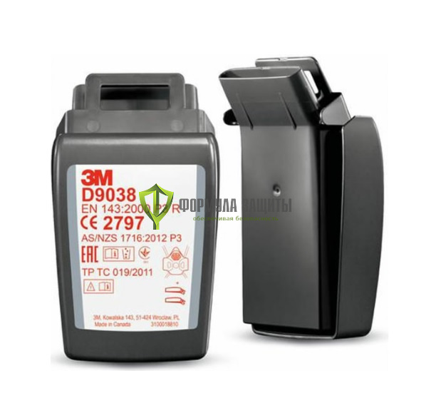 Противоаэрозольный фильтр 3М Secure Click D9038 P3 R, пара от интернет-магазина Формула Защиты