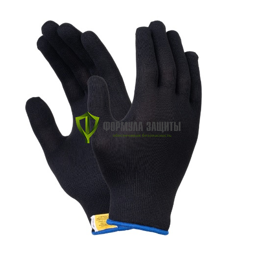 Перчатки нейлоновые Manipula Микрон TNY-25 (MG-102), черные от интернет-магазина Формула Защиты