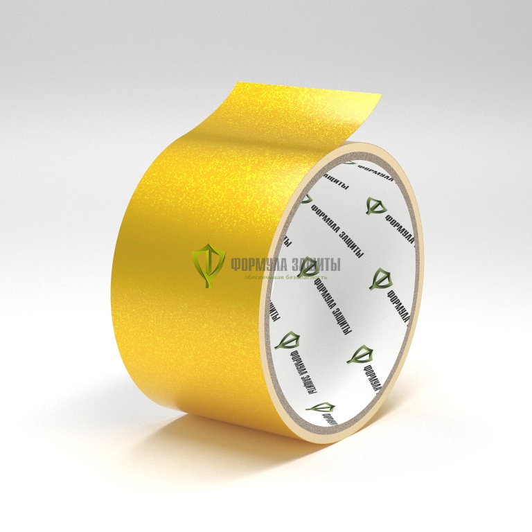 Световозвращающая лента RF4550 для столбиков ограждения 50х9 (жёлтая) от интернет-магазина Формула Защиты