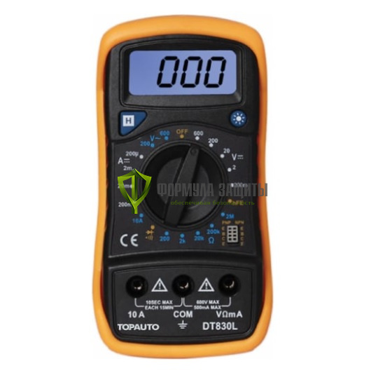 Цифровой мультиметр TopAuto DT830L от интернет-магазина Формула Защиты