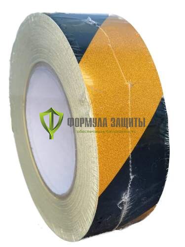 Светоотражающая самоклеящаяся лента 50х45,7 (желто-черная) от интернет-магазина Формула Защиты