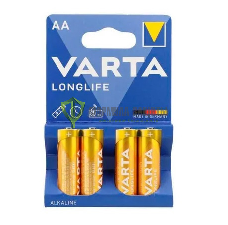 AA Батарейка VARTA Longlife LR6 Alkaline, 4 шт. от интернет-магазина Формула Защиты