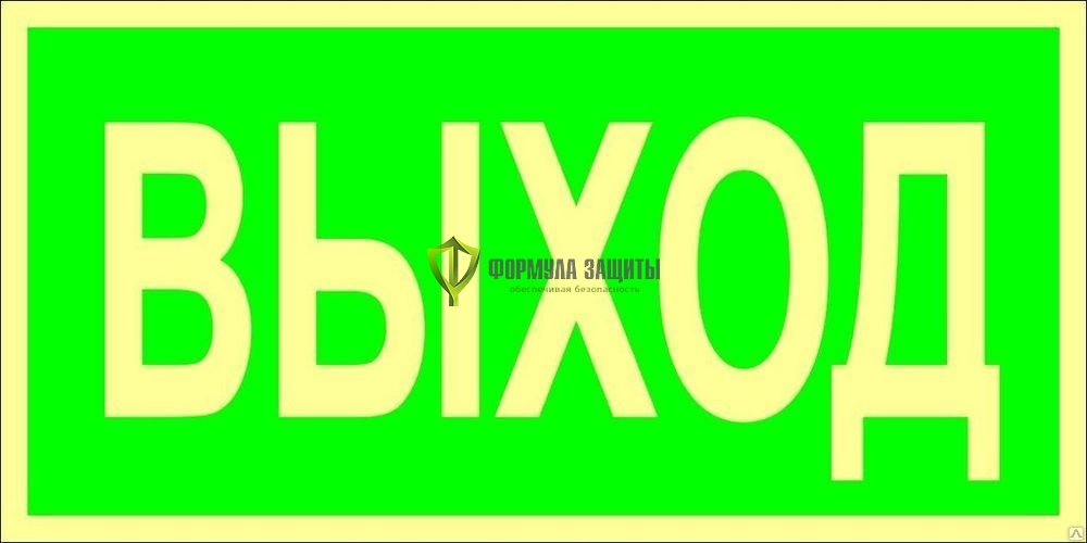 Знак ФЭС E22 «Указатель выхода» (пластик) от интернет-магазина Формула Защиты