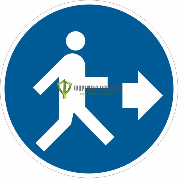 Знак M46 «Проход справа» (пластик) от интернет-магазина Формула Защиты