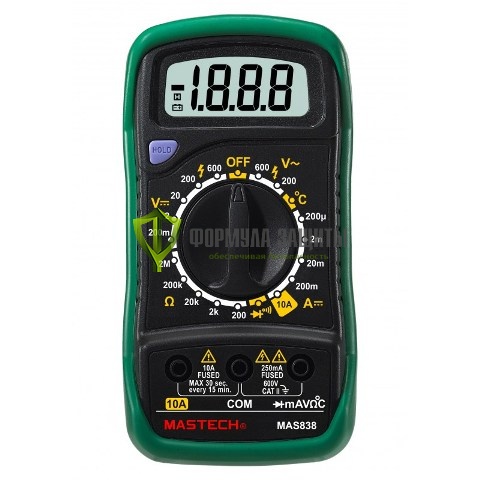 Мультиметр Mastech MAS838 от интернет-магазина Формула Защиты