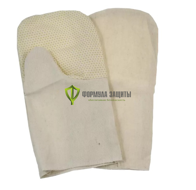 Рукавицы х/б с ПВХ, армированная нить, ГОСТ, 225 г/м от интернет-магазина Формула Защиты