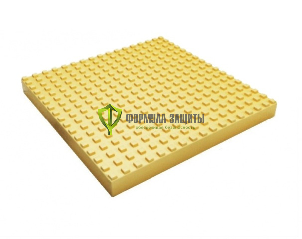 Тактильная плитка из бетона 500х500х50 мм, "квадратные рифы" от интернет-магазина Формула Защиты