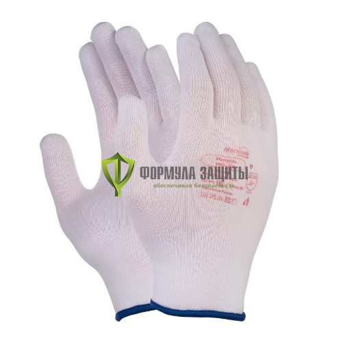 Перчатки нейлоновые Manipula Микрон MG-101 (TNY-24), белые от интернет-магазина Формула Защиты