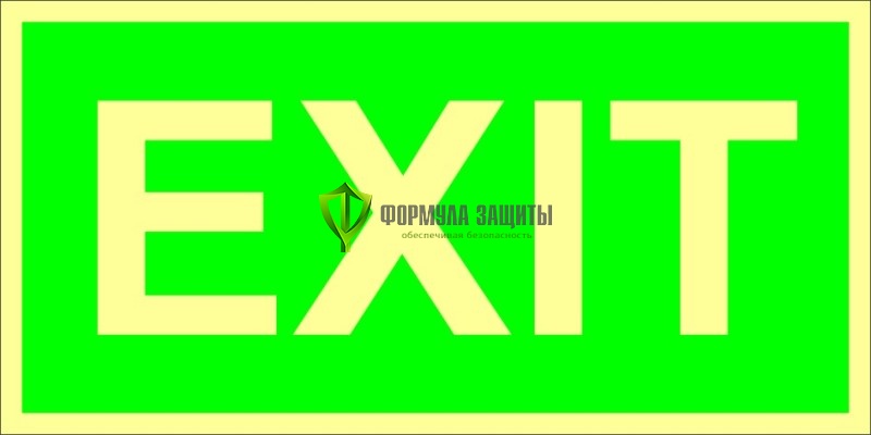 Знак ФЭС «EXIT» (пленка) от интернет-магазина Формула Защиты