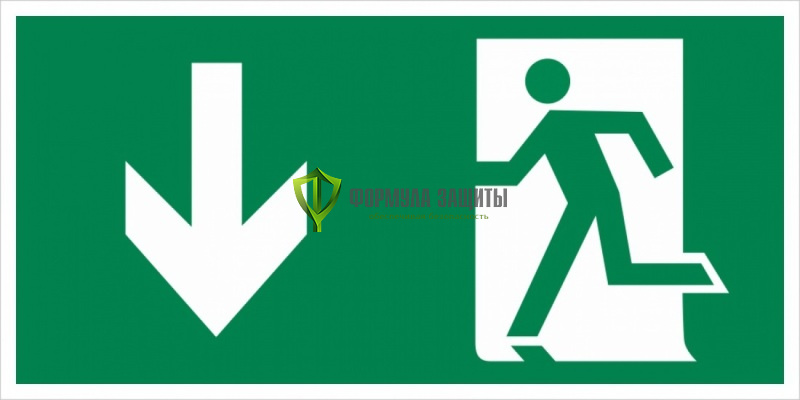 Знак E39 «Указатель двери эвакуационного выхода (левосторонний)» (пластик) от интернет-магазина Формула Защиты